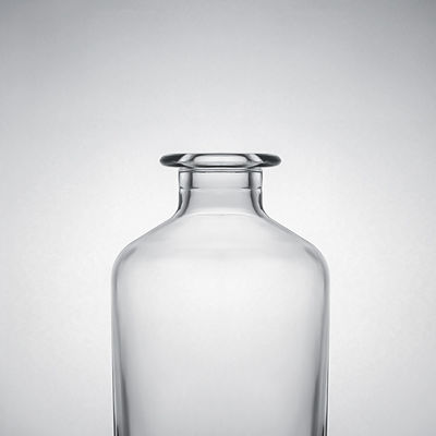 Collare di vetro all'ingrosso Gin rum Champagne Whisky Brandy bottiglia con sughero