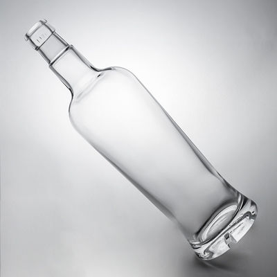 Tipo di tenuta unica di sughero 750 ml bottiglia di vetro di alto pietra per gin rum champagne brandy whisky