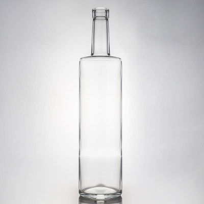 Vendita diretta bottiglia di vetro con coperchio per rum vodka whisky tequila gin chiaro o personalizzato
