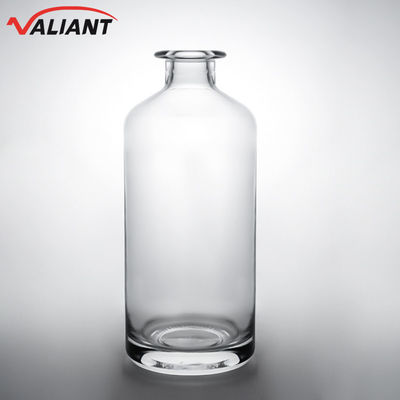 Bottiglia di vetro decal per Gin Rum Champagne Brandy Whisky Collo corto Chiaro o personalizzato