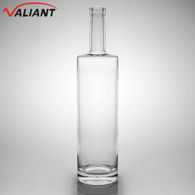 Bottiglia di vetro per bevande industriali per gin rum brandy whisky 750 ml spalla dritta