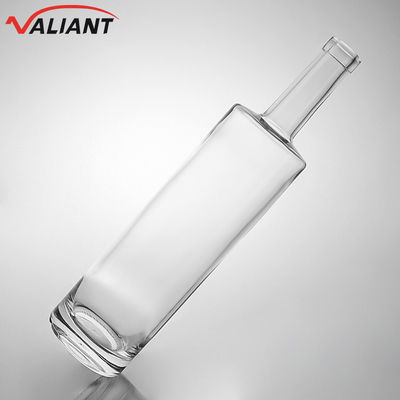 Bottiglia di vetro per bevande industriali per gin rum brandy whisky 750 ml spalla dritta