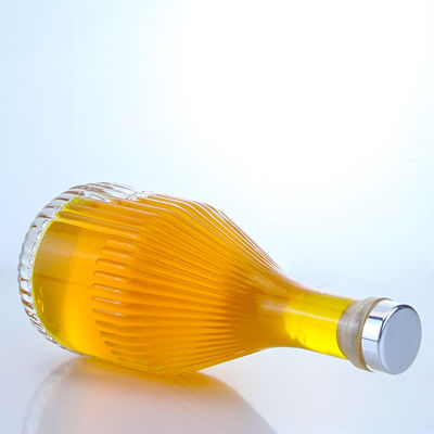 Vetro a forma rotonda 500 ml Rum Vodka Whisky Tequila Gin Bottiglia con tappo di sughero