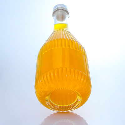 Vetro a forma rotonda 500 ml Rum Vodka Whisky Tequila Gin Bottiglia con tappo di sughero