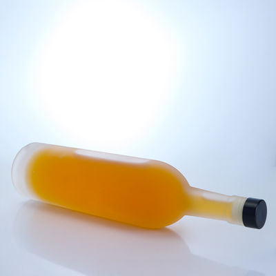 Collare di vetro 750ml Classic Frosted Empty Clear Flint Gin Rum Champagne Brandy Whisky Liquor Bottle con sughero
