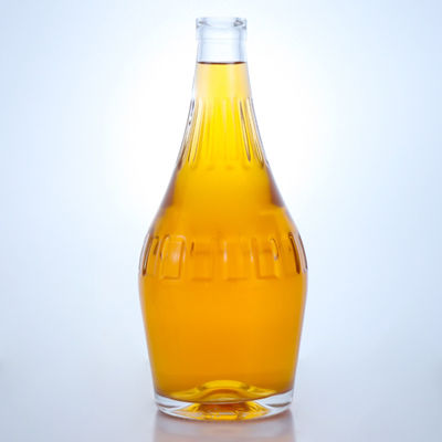 Bottiglia di vetro di pietra trasparente di 700 ml di design elegante per champagne