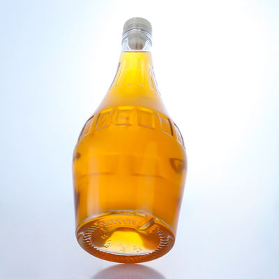 Bottiglia di vetro di pietra trasparente di 700 ml di design elegante per champagne