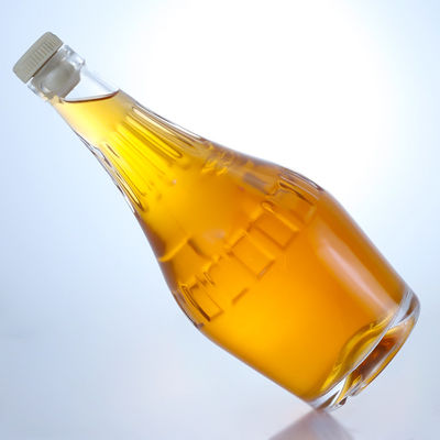 Bottiglia di vetro di pietra trasparente di 700 ml di design elegante per champagne