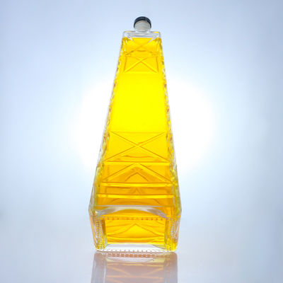 Chiara Unica Forma 700ml 75cl Super Flint Rum in rilievo Vodka Bottiglia di vetro di whisky con tappo a vite