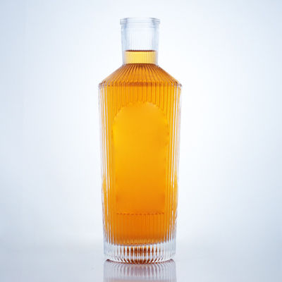 Bottiglia in vetro di pietra di design unico da 700 ml per gin rum champagne brandy whisky liquore