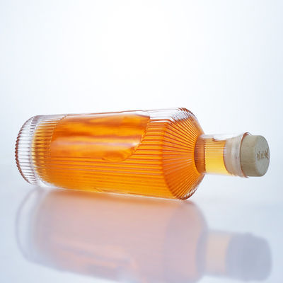 Bottiglia in vetro di pietra di design unico da 700 ml per gin rum champagne brandy whisky liquore