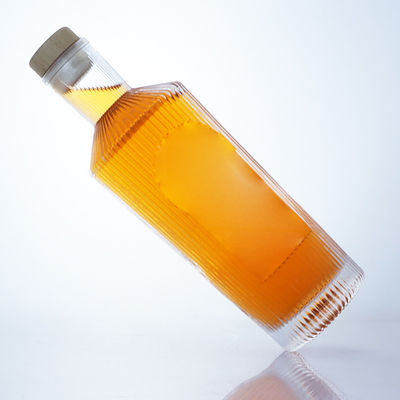 Bottiglia in vetro di pietra di design unico da 700 ml per gin rum champagne brandy whisky liquore