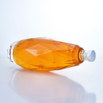 Bottiglia di vetro trasparente di design unico per tequila gin rum champagne brandy whisky 750ml