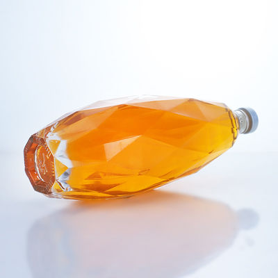 Bottiglia di vetro trasparente di design unico per tequila gin rum champagne brandy whisky 750ml