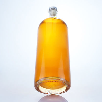 Tequila Vodka Rum Whisky Liquor Bottiglia di vetro con sughero 1000 ml in forma di cilindro di pietra alta