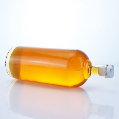 Tequila Vodka Rum Whisky Liquor Bottiglia di vetro con sughero 1000 ml in forma di cilindro di pietra alta