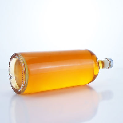 Tequila Vodka Rum Whisky Liquor Bottiglia di vetro con sughero 1000 ml in forma di cilindro di pietra alta