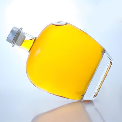 Bottiglia di vetro a forma rotonda trasparente per gin rum champagne brandy whisky 700 ml