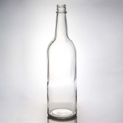 Manipolazione superficiale Bottiglia di vetro deccale 1000 ml di forma rotonda Perfetto per Gin Rum Champagne Liquor