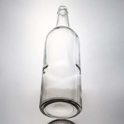Manipolazione superficiale Bottiglia di vetro deccale 1000 ml di forma rotonda Perfetto per Gin Rum Champagne Liquor