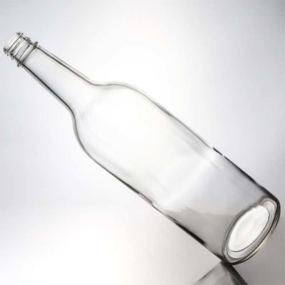 Manipolazione superficiale Bottiglia di vetro deccale 1000 ml di forma rotonda Perfetto per Gin Rum Champagne Liquor