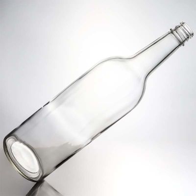 Manipolazione superficiale Bottiglia di vetro deccale 1000 ml di forma rotonda Perfetto per Gin Rum Champagne Liquor