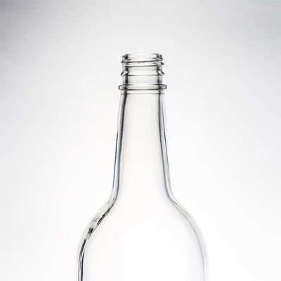 Manipolazione superficiale Bottiglia di vetro deccale 1000 ml di forma rotonda Perfetto per Gin Rum Champagne Liquor