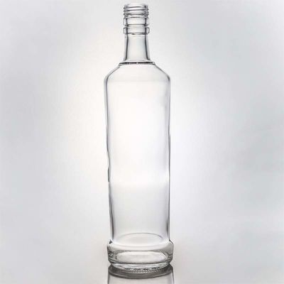 Decal Customized Round Shape 730ml 1000ml Vuoto Gin Rum Vodka Whisky Brandy Liquor Bottiglia di vetro con tenuta a sughero