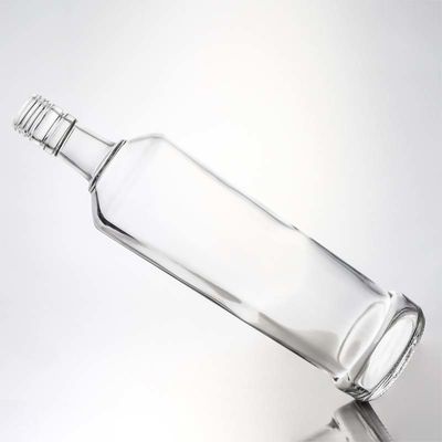 Decal Customized Round Shape 730ml 1000ml Vuoto Gin Rum Vodka Whisky Brandy Liquor Bottiglia di vetro con tenuta a sughero