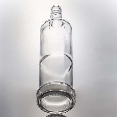 Decal Customized Round Shape 730ml 1000ml Vuoto Gin Rum Vodka Whisky Brandy Liquor Bottiglia di vetro con tenuta a sughero