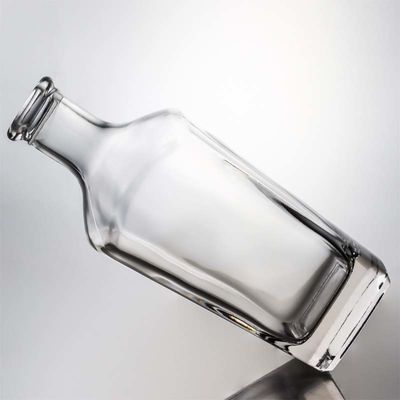 Tequila bottiglia di vetro a pietra alta con logo personalizzato in sughero 700ml 800ml 1000ml vuoto