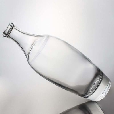 Collare di vetro 500ml 700ml 1000ml Gin vuoto Flint Rum Champagne Latte con sughero
