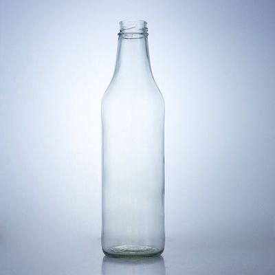 Bottiglia in vetro di whisky e vodka trasparente Unica 650ml di forma speciale con finitura a vite