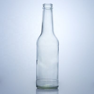 Flint Glass 276ml Brandy Vodka Tequila Bottiglia di vetro con sughero per il corpo Materiale vetro