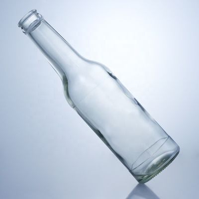 Flint Glass 276ml Brandy Vodka Tequila Bottiglia di vetro con sughero per il corpo Materiale vetro