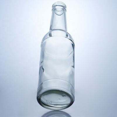 Flint Glass 276ml Brandy Vodka Tequila Bottiglia di vetro con sughero per il corpo Materiale vetro