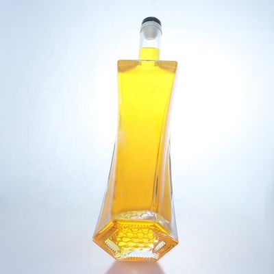 500 ml 750 ml 1000 ml Bottiglia di vetro trasparente con tappo a vite Materiale di base per bevande industriali Vetro