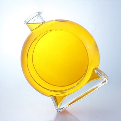 Bottiglia di vetro vuota a tenuta di sughero a fondo spessa per gin whisky rum tequila brandy
