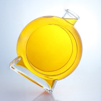 Bottiglia di vetro vuota a tenuta di sughero a fondo spessa per gin whisky rum tequila brandy