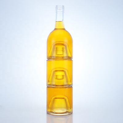 Elegante 500ml 750ml 1000ml Flint Glass Spirits Bottle per Whisky Vodka Champagne Tequila