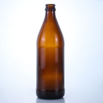 Bottine di vetro vuote con tappi a corona da 700 ml 750 ml Bottella di ambra creativa piccola