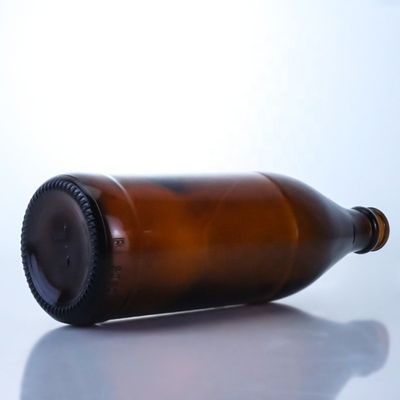 Bottine di vetro vuote con tappi a corona da 700 ml 750 ml Bottella di ambra creativa piccola
