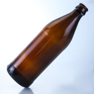 Bottine di vetro vuote con tappi a corona da 700 ml 750 ml Bottella di ambra creativa piccola
