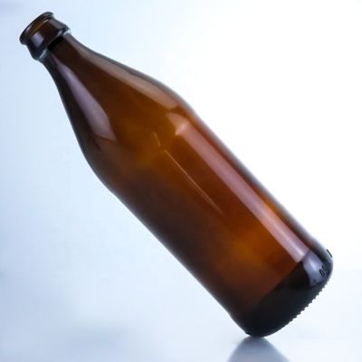 Bottine di vetro vuote con tappi a corona da 700 ml 750 ml Bottella di ambra creativa piccola