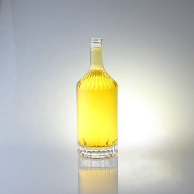 Bottiglia di vetro con tappo a vite per whisky vodka champagne tequila gin rum 750 ml 1000 ml trasparente