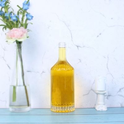 Bottiglia di vetro con tappo a vite per whisky vodka champagne tequila gin rum 750 ml 1000 ml trasparente