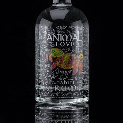 Flint Glass 2022 Design Chiara Decal bottiglia di vetro per Gin Whisky Rum Tequila Brandy
