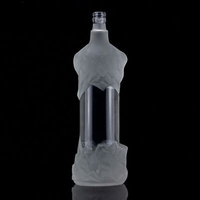 Bottiglia di vetro trasparente da 500 ml a 750 ml per champagne Gin Rum