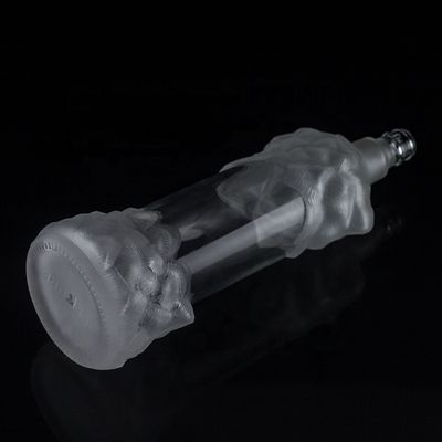 Bottiglia di vetro trasparente da 500 ml a 750 ml per champagne Gin Rum