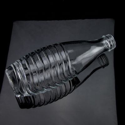 Collare in vetro di vodka 750ml 1000ml Limpio Flint Gin Rum Champagne Tequila Bottiglia di whisky